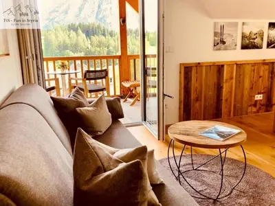 Ein Sitzbereich in der Unterkunft Mountain Suite A10 - by FiS