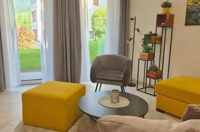 Ein Sitzbereich in der Unterkunft Freiraum 9 Living Apartment