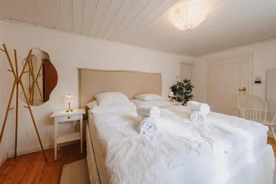 Ein Bett oder Betten in einem Zimmer der Unterkunft Natur & Ruhe - Ferienhaus Alexandra