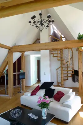 Ein Sitzbereich in der Unterkunft Appartement Intermezzo