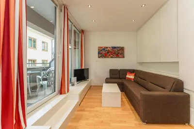 Ein Sitzbereich in der Unterkunft Appartements Tamino by Schladming-Appartements