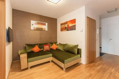 Ein Sitzbereich in der Unterkunft Appartements Tamino by Schladming-Appartements