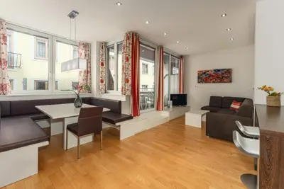Ein Sitzbereich in der Unterkunft Appartements Tamino by Schladming-Appartements