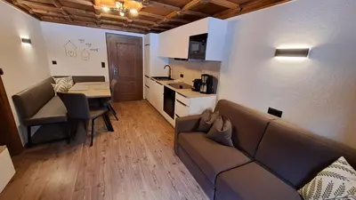 Küche/Küchenzeile in der Unterkunft Appartements Rabengut