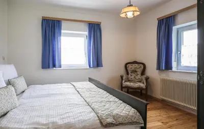 Ein Bett oder Betten in einem Zimmer der Unterkunft Ferienhaus In Mariahof