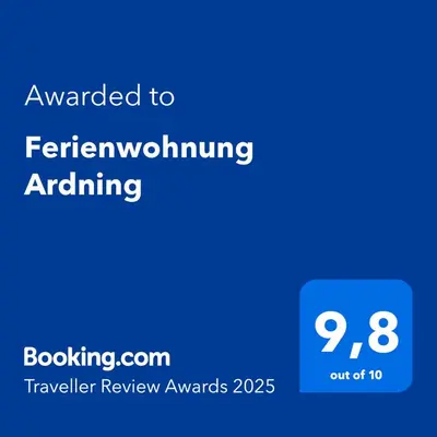Ein Zertifikat, Auszeichnung, Logo oder anderes Dokument, das in der Unterkunft Ferienwohnung Ardning ausgestellt ist