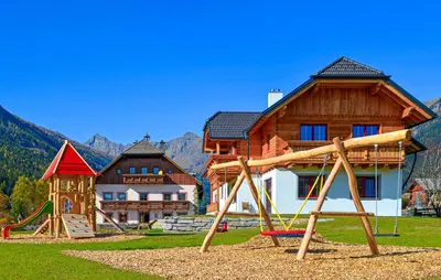 Ein Kinderspielbereich in der Unterkunft Ferienwohnung - Weißpriach