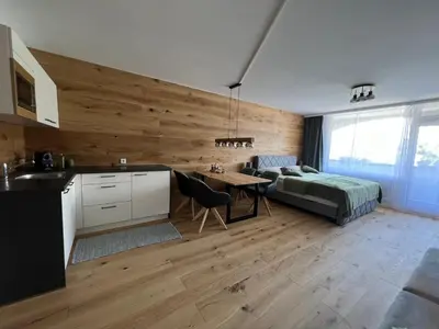 Küche/Küchenzeile in der Unterkunft Wolfgangsee Ferienappartement Seeliebe