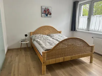 Ein Bett oder Betten in einem Zimmer der Unterkunft Apartment Attergautraum 2