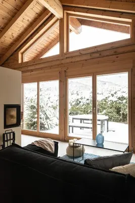 Ein Bett oder Betten in einem Zimmer der Unterkunft Hütte am Wald