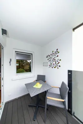 Ein Sitzbereich in der Unterkunft Ferienwohnung Silvia, Mondsee Zentrum