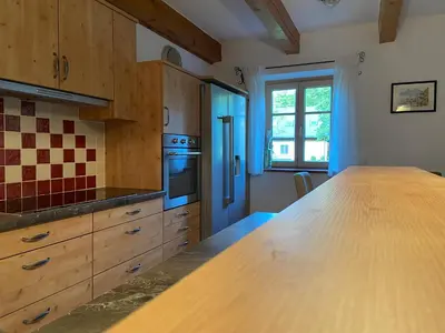 Küche/Küchenzeile in der Unterkunft Ferienwohnung Attwengerhof
