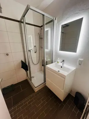 Ein Badezimmer in der Unterkunft GAMSBLICK Bad Aussee Ferienwohnung