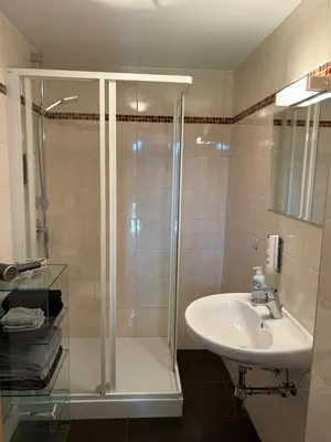 Ein Badezimmer in der Unterkunft Gasthof Seestern