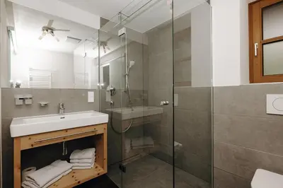 Ein Badezimmer in der Unterkunft Hubertus - Das Landhaus