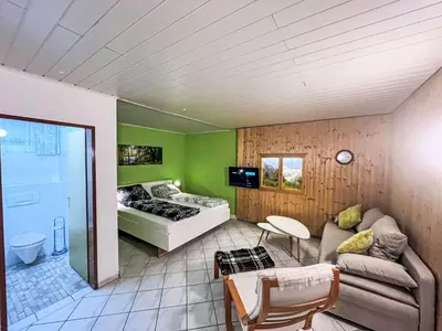 Ein Bett oder Betten in einem Zimmer der Unterkunft Holiday Home LuxuSölk-5 by Interhome