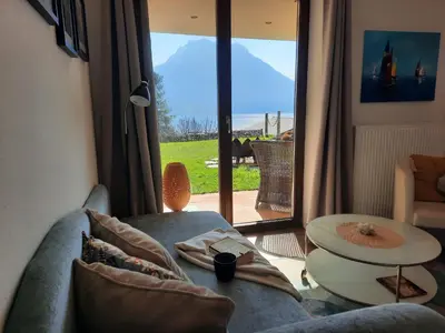 Ein allgemeiner Bergblick oder ein Berglick von der Ferienwohnung aus
