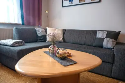 Ein Sitzbereich in der Unterkunft Haus Prodinger