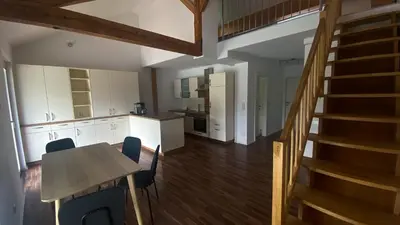 Küche/Küchenzeile in der Unterkunft Ferienwohnung Scheierlweg