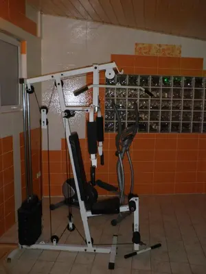 Das Fitnesscenter und/oder die Fitnesseinrichtungen in der Unterkunft Alpenpension