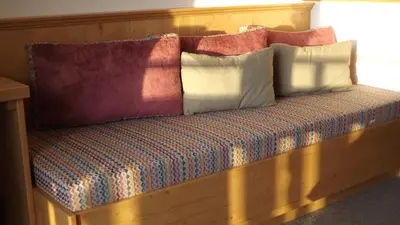 Ein Bett oder Betten in einem Zimmer der Unterkunft Pension Geissler-Reicher