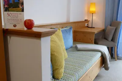 Ein Sitzbereich in der Unterkunft Pension Geissler-Reicher