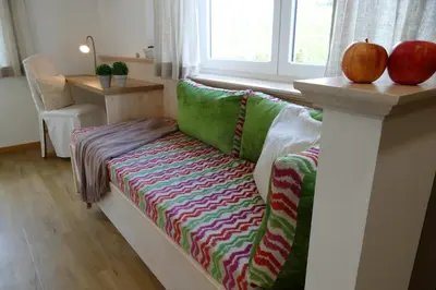 Ein Bett oder Betten in einem Zimmer der Unterkunft Pension Geissler-Reicher