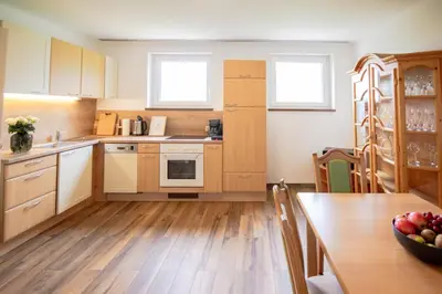 Küche/Küchenzeile in der Unterkunft Appartementhaus Hoamart Appartements