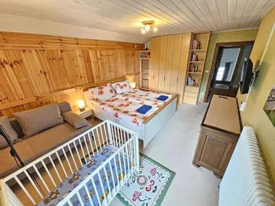 Ein Bett oder Betten in einem Zimmer der Unterkunft Apartment Berg und Bach - Lakes 5min, Salzburg 20min