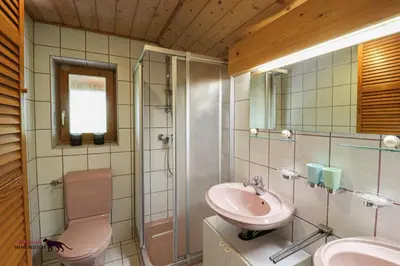 Ein Badezimmer in der Unterkunft Das Mondsee-Apartment
