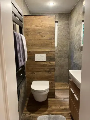 Ein Badezimmer in der Unterkunft Ferienhaus Romantika