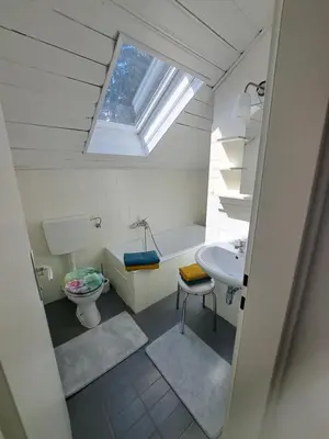 Ein Badezimmer in der Unterkunft Ferienwohnung Bergblick