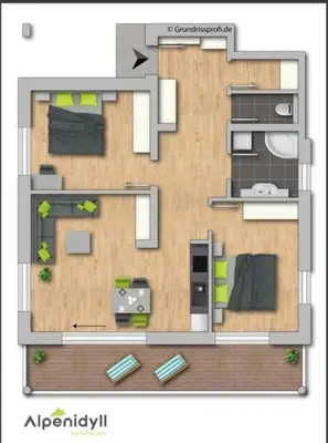 Grundriss der Unterkunft SFischbacher App 1 by Alpenidyll Apartments