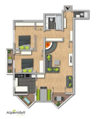 Grundriss der Unterkunft S`Gerhardter by Alpenidyll Apartments