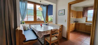 Küche/Küchenzeile in der Unterkunft S`Gerhardter by Alpenidyll Apartments