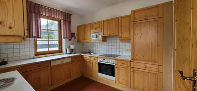 Küche/Küchenzeile in der Unterkunft S`Gerhardter by Alpenidyll Apartments