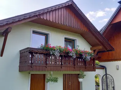 Ein Balkon oder eine Terrasse in der Unterkunft Ferienwohnung Feichter
