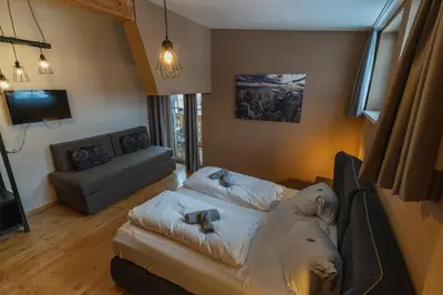 Ein Bett oder Betten in einem Zimmer der Unterkunft Landhaus Flasch