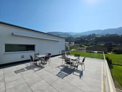 Ein allgemeiner Bergblick oder ein Berglick von des Hostels aus