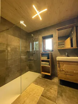 Ein Badezimmer in der Unterkunft Penkhof