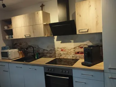Küche/Küchenzeile in der Unterkunft Kathis Burgblick