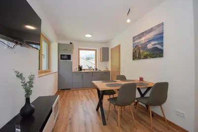 Küche/Küchenzeile in der Unterkunft Seesuites am Wolfgangsee
