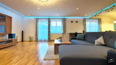 Ein Sitzbereich in der Unterkunft Familienappartement Seppenbauer