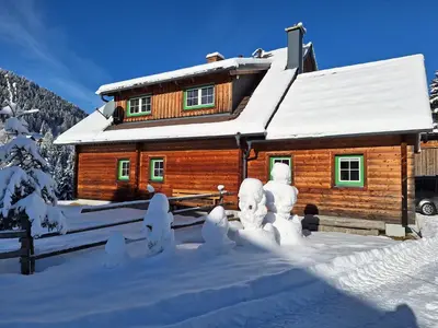 Ferienhaus Hinterhabneralm im Winter