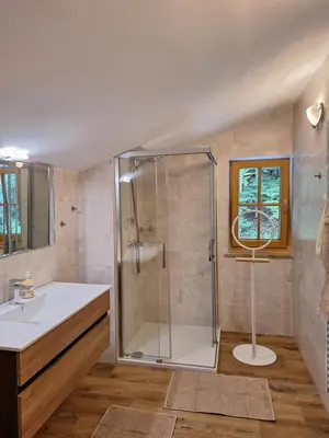 Ein Badezimmer in der Unterkunft Ferienwohnung Appesbacher