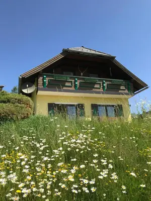 Ein Garten an der Unterkunft Das Sunnhäusl