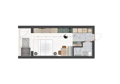 Grundriss der Unterkunft Studio UND Berg