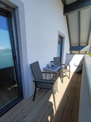 Ein Balkon oder eine Terrasse in der Unterkunft Ferienwohnung Glashütte