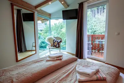 Ein Bett oder Betten in einem Zimmer der Unterkunft Haus Diana