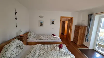 Ein Bett oder Betten in einem Zimmer der Unterkunft Meissnitzerhof